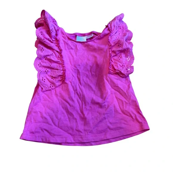 Polo by Ralph Lauren Pink Polo Shirt & Zara Short Sleeve ruffle short sleeve - Picture 3 of 7